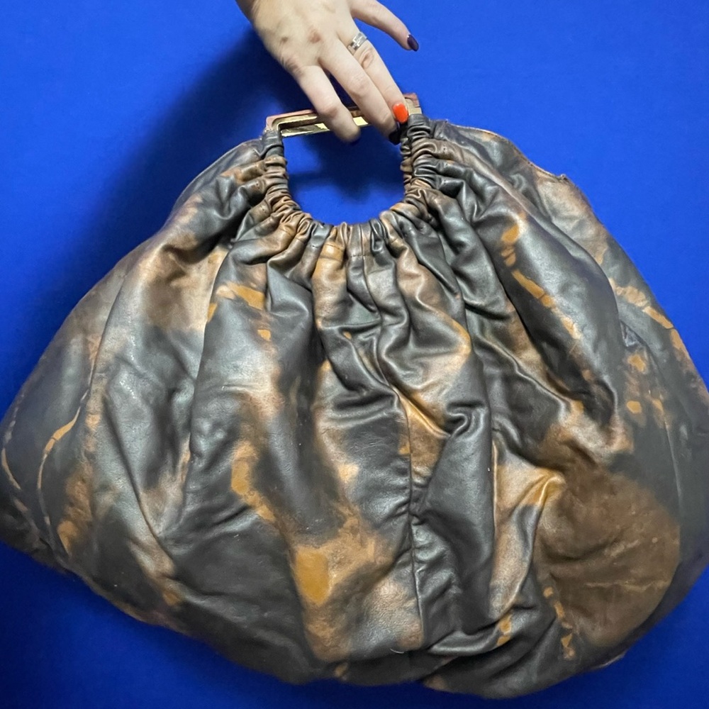 Versace Leather Hobo Handbag